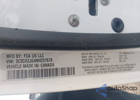 2022 Dodge Challenger Gt from USA, damaged, VIN 2C3CDZJG4NH237678